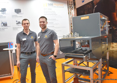 Sebastian Vogler and Benjamin Reichel with their Twirling Machine