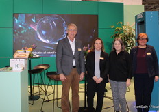 Aart Jan Bos, Laura Stahl, Giuseppina Hein and Adrea Rausch (koppert) The stand was pleasantly busy. Many growers were updated on the new addition Mycotal, the solution against whitefly.