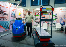 Halit Ozata of Genc Gucsan with one of the trolleys