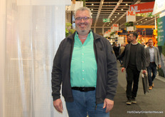 Johan van Erven (A1 Group) next to the screen cloth so familiar to him