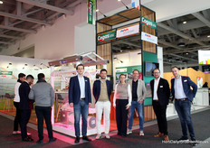 Cogas Climate Control and Ammerlaan Construction shared a stand as usual. Pictured: Kaine La Crois, Rick Keijsers, Nicole Gorts, Pascal Janszen, Morten Krage and Ronald Thijssen