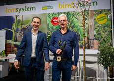 Alberto Lizarraga of Agrifast and Dirk-Jan Haas of Hortiware. The Tom system is available in for both vegetable plants and trees / shrubs