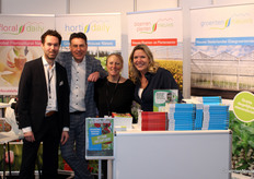 Thijmen Tiersma (GroentenNieuws), Martijn Haas (FloralDaily) and Priscilla Heeffer and Eelkje Pulley