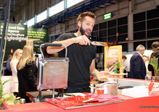 GreenV had the prominent stand right after entering, where you could immediately score a fresh syrup waffle.