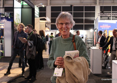 Florentine Jagers at Akkerhuis came to say hello at the GroentenNieuws stand
