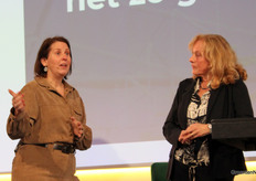 Inge Bergsma-de Vries (Drenthe Growers) and Adri Bom-Lemstra (Glastuinbouw Nederland)