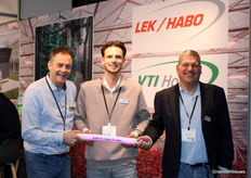Once we were busy, other colleagues also wanted a photo at Lek/Habo, where the focus was on LED. From left to right: Erik Philipsen, Marijn Egberts and Marcel Zegwaard