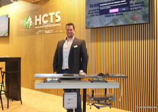 Tom Fleuren (HCTS) with Trutina's weighing system.