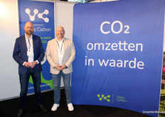 Rolf Bakker and Lars Lamet (Value Carbon). The CO2 capture specialist will scale up this year at a tomato project where a pilot has been run previously.