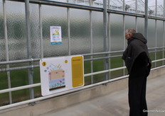 In the corridor, lots of clear explanations with nice signs.