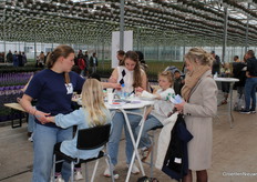 The make-up ladies were busy all day, making the kids happy.