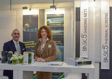 Daniele Airoldi and Elisabetta Pircher of Italian technical textile manufacturer Aduno.