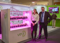 Netledpresenting their turn-key vertical farm, Vera. In the photo Sanna Rosnell & Niko Kivioja.