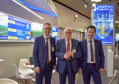 The  7-layer anti-drip film of Plastika Kritis is presented by Stelios Apostolakis, Emmanouil Kykrilis & Dimitris Doukas