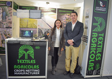 Jose Enrique Munoz Navoa & Cassandra Godinez with Textiles Agricolas, one of the few Mexican suppliers at the show.