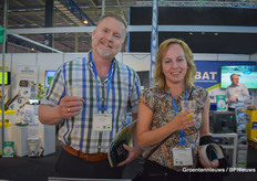 Pascal Philipsen and Katinka Koden of Timac Agro take a tour of the fair.