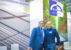 Vahid Bagheri Nobakthi joined Cultilene recently and visits Younes Berrada with Rufepa (left)