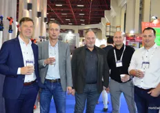 Marco Koese and Gert-Jan Bol from Alcomij, Roland Fidder with Poly-Hort and Sander Zwinkels and Rob Bekkering with Valk Horti Systems. It is good to connect again