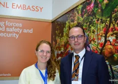 Ugur Isin from the Dutch Embassy and Ingrid Flink with the Dutch Ministry of Agriculture