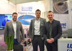 Timo Grotschel, Christian Frilling and Alexander Eugen with Lubing, showing their fogging system