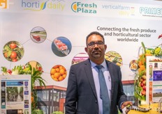 James Varghese with Virenxia which is supplying biostimulant fertilizers for open field and greenhouse growers