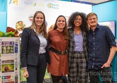 Rebekka Boekhout (VerticalFarmDaily), Lisanne Meulendijks (Growy), Oumayma Nouib (Graines Voltz) and Jack Farmer (LettUs Grow) 