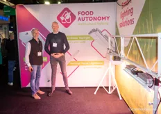 Keith Thomas and Bram Meulblok of Food Autonomy. More than 20 acres of LED fans will be hung at Lans this year.