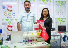 Vita Farm is producing fertilisers in Turkey. First time joining Hortex Vietnam and is entering the Southeast market. On the photo are Savas Guven and Julia, who is based in Indonesia. 