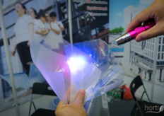 LuGuan Plastic Film produces plastic films for greenhouse construction. The company has a new product of foil that reflects different colours from the lighting spectrum. Together with the correct lighting this will improve the plant growth results, like artificial lighting.