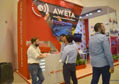 Conversations at the booth of Aweta