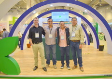 Martin Nugteren with Klasmann-Deilmann Americas Edmundo Rey Aragon and Oscar Alvarez with Plastinver and Jorge Escoban with Milenium focusing on the soft fruit market 
