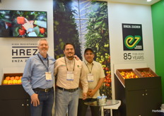 Freek Knol, Carlos Arana and Aaron Torres with Enza Zaden