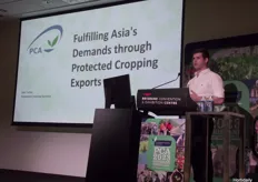 Sam Turner speaking about Fulfilling Asia's Demands through Protected Cropping Exports.