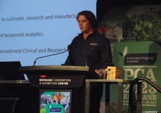 Tyson Peterswald from NSW DPI talking about his department's Medicinal Cannabis agronomy, pathology and entomology research.