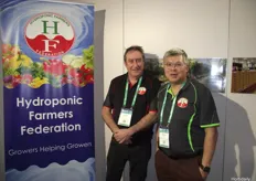 Simon Monk from Hydroponic Farmers Federation and Michael Tran from EE Muir & Sons Pty Ltd.