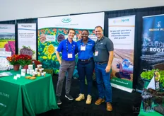 Tim Knauer, Gladys Opiyo and Eric Waterman with Profile Products, promoting the various Profile brands, including Hydrafiber, Quick Plug and Sunterra. 