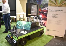 Octiva ceveloped autonomous vehicles that drive through the greenhouse, combating mildew with UV light.