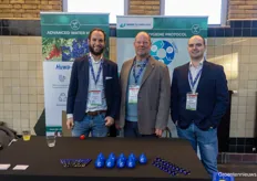 Bram Roosen, Andrew Boudry, and Filippos Potsios from Roam Technology, with their solutions for clean irrigation systems.
