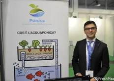 Simone Caporale with Ponics, a company specialised in aquaponic farming