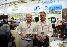 Andres Proano and Gonzalo Luzuriaga of BellaRosa and Rose Connection presenting their natural, tinted and preserved flowers. They are supplying the Chinese market for about 6 years now and according to Gonzalo, the tinted roses are the most demanded. "We started tinting roses 12 years ago, so we have good experience. On top of that, we have good relationships with our customers and they tell us what kind of colors they want." Gonzalo is pleased with the current number of customers they supply and he still see a lot of potential to grow.