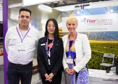Peter van Vugt, Vanessa (interpreter) and Annelies Michels of Flier Systems. They are now nearly 4 months active on the Chinese market and they already installed a line at a chrysanthemum growers.