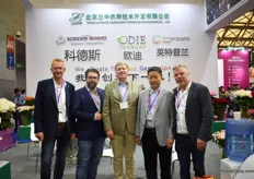 Remco Bergman of Odie Farms, Norman Kordes of Kordes Roses, Robert Ilsing of Interplant Roses, Yuan Xianyang of Beijing Landsong AgriBusiness Technology Delopment ant Luis Hooymand of Odie Farms.