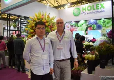 Tom Li and Bob van Vianen of Holex. They import flowers, mainly from the Netherlands and they recently (January 2019) established a representative office in Shanghai.
