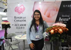 Kyastin Gozaga of Rosas del Corazon. They started supplying China three years ago. They see the demand increasing and are eager to increase the supply to this country.