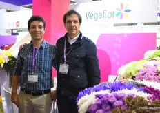John Bedoya and William Gil of Vegaflor are attending this trade show for the first time.