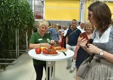 Visitors could also taste vegetables from the greenhouse right away