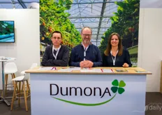 Cedric Laudinet, Sylvain Walle et Christelle Rojon with Dumona, providing substrates for greenhouse growers