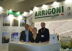 Giuseppe Netti, Patrizia Giuliani, and Luigi Pezzon from Arrigoni, specialists in solutions for orchard protection.