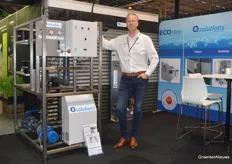 Cees de Haan from Hortispeed, which, among other things, promotes itself as a water specialist under the brand O2Solutions. At O2Solutions, the grower can buy nanobubble systems.