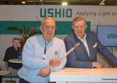 Dominiek Sergiel and René Polak from Ushio, which as a remaining HPS specialist is doing well in times when many producers have focused purely on LED.